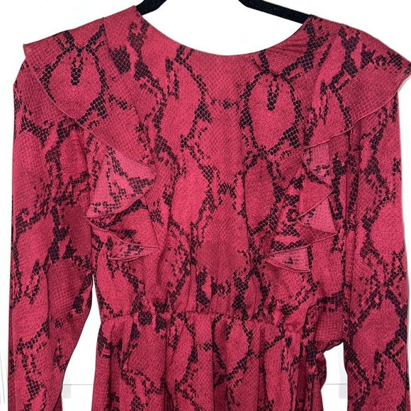 Banana republic, long sleeve, snake, print dress - Picture 2 of 5